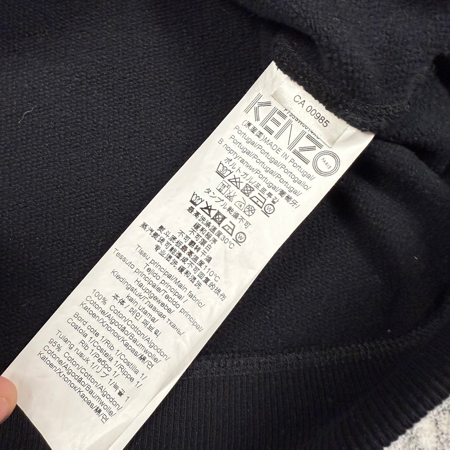 Kenzo Paris Black Logo Crewneck