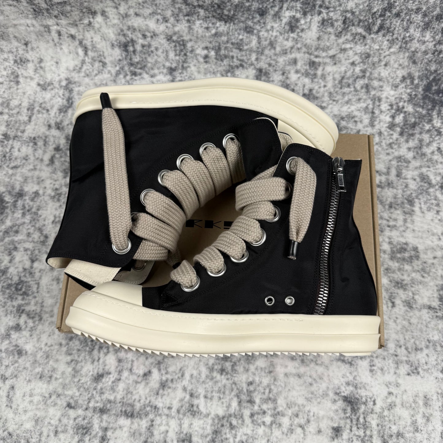 Rick Owens DRKSHDW Canvas High JumboLace ‘Black’ Shoes