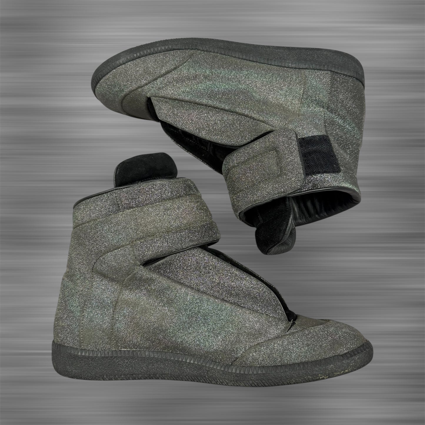 Maison Margiela High Future Silver Glitter Shoes
