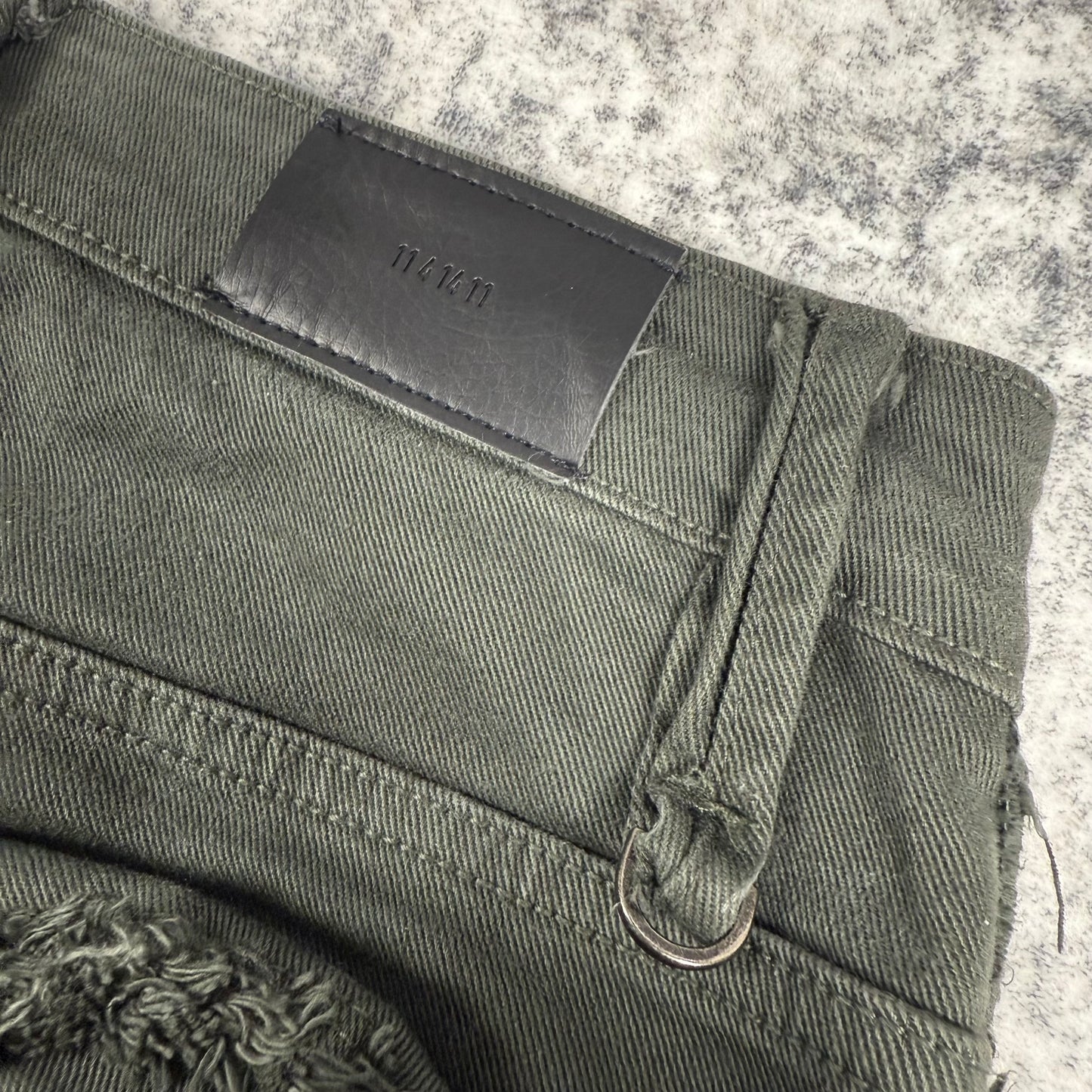 KDNK Distressed Flared ‘Green’ Jeans