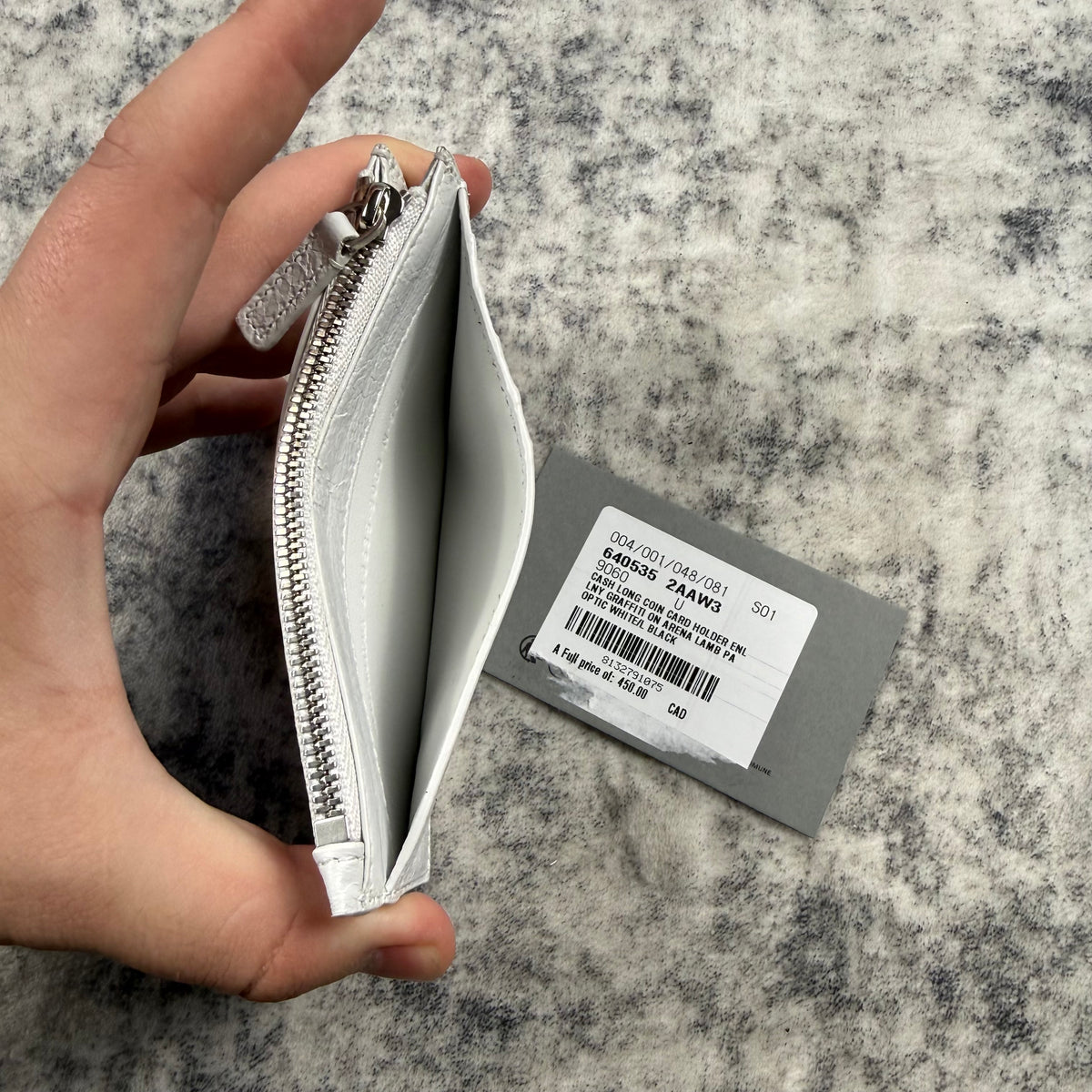 Balenciaga Diy Metal Logo Leather Card Holder