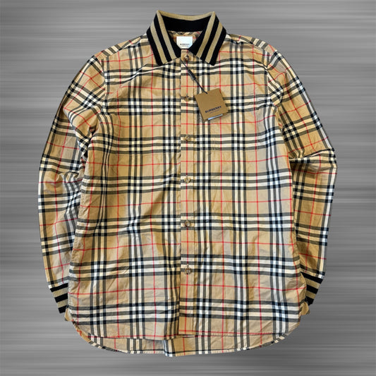BURBERRY Long Sleeve Check Pattern Shirt