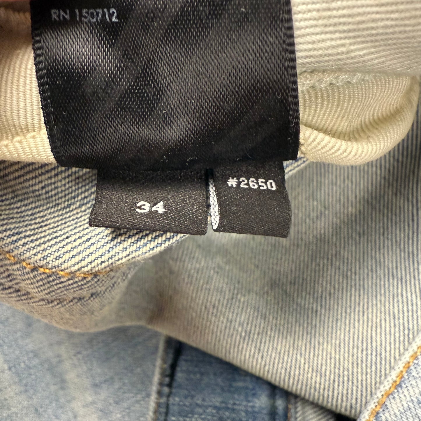 AMIRI Paint Drip Logo Skinny Jeans Light Indigo