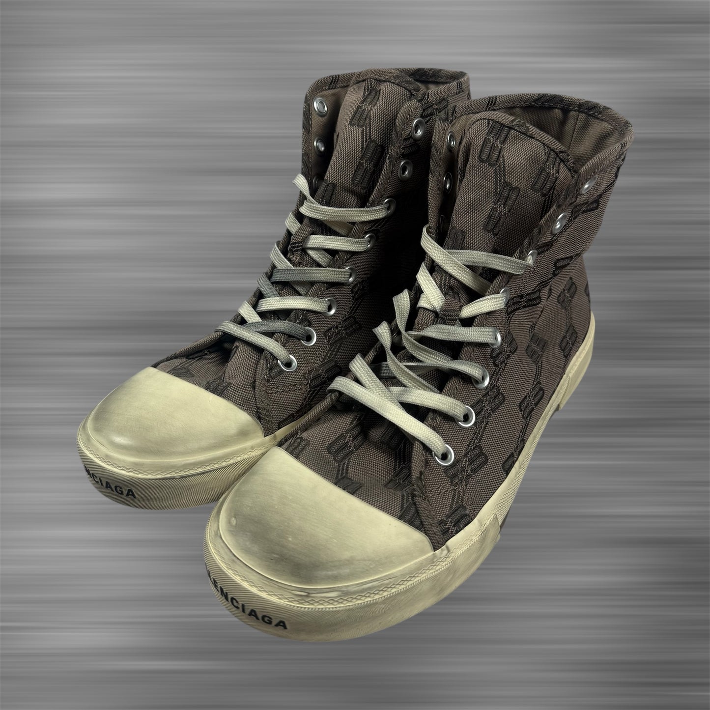 Balenciaga Paris Monogram High Top Shoes