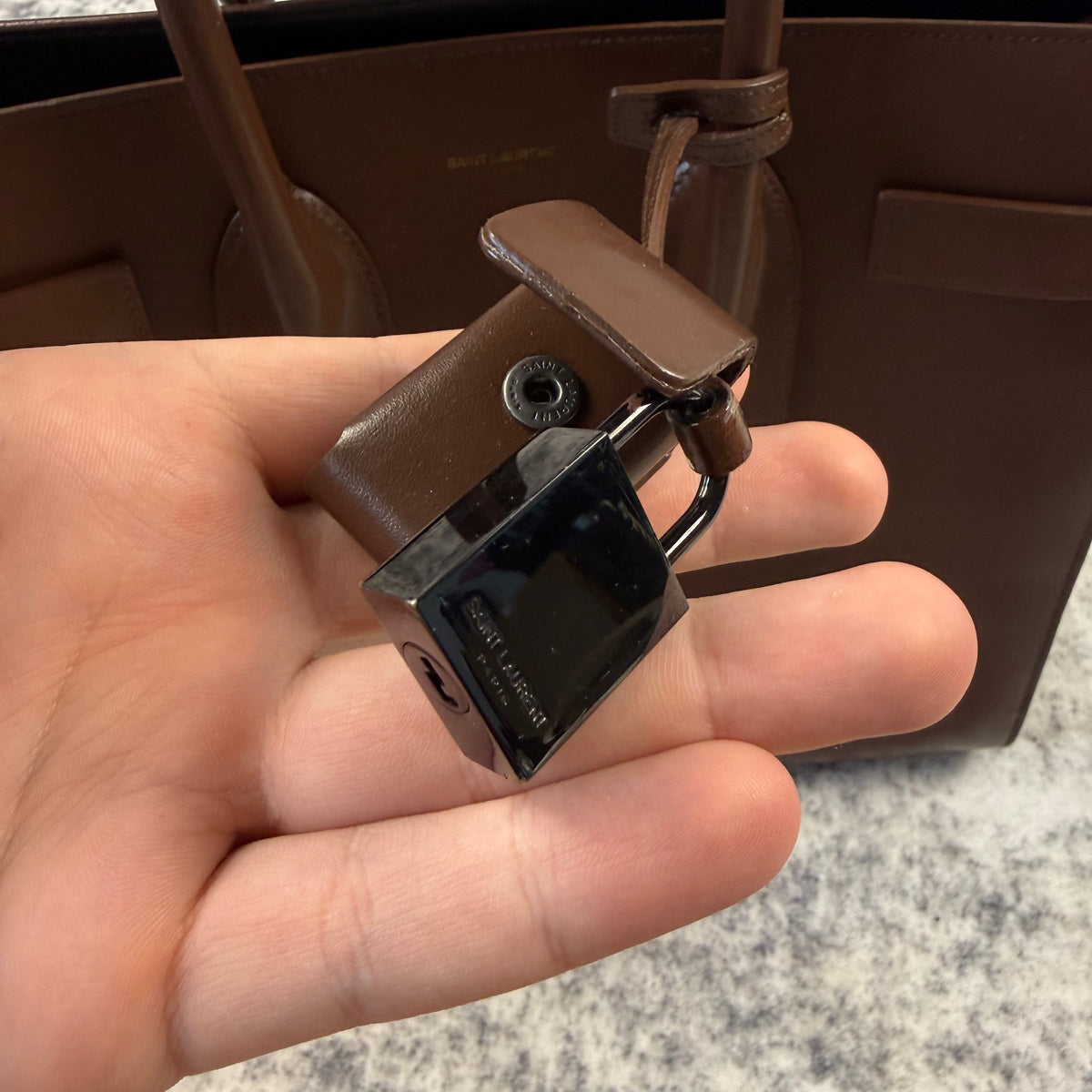 Saint Laurent Sac de Jour Brown Leather Tote Bag
