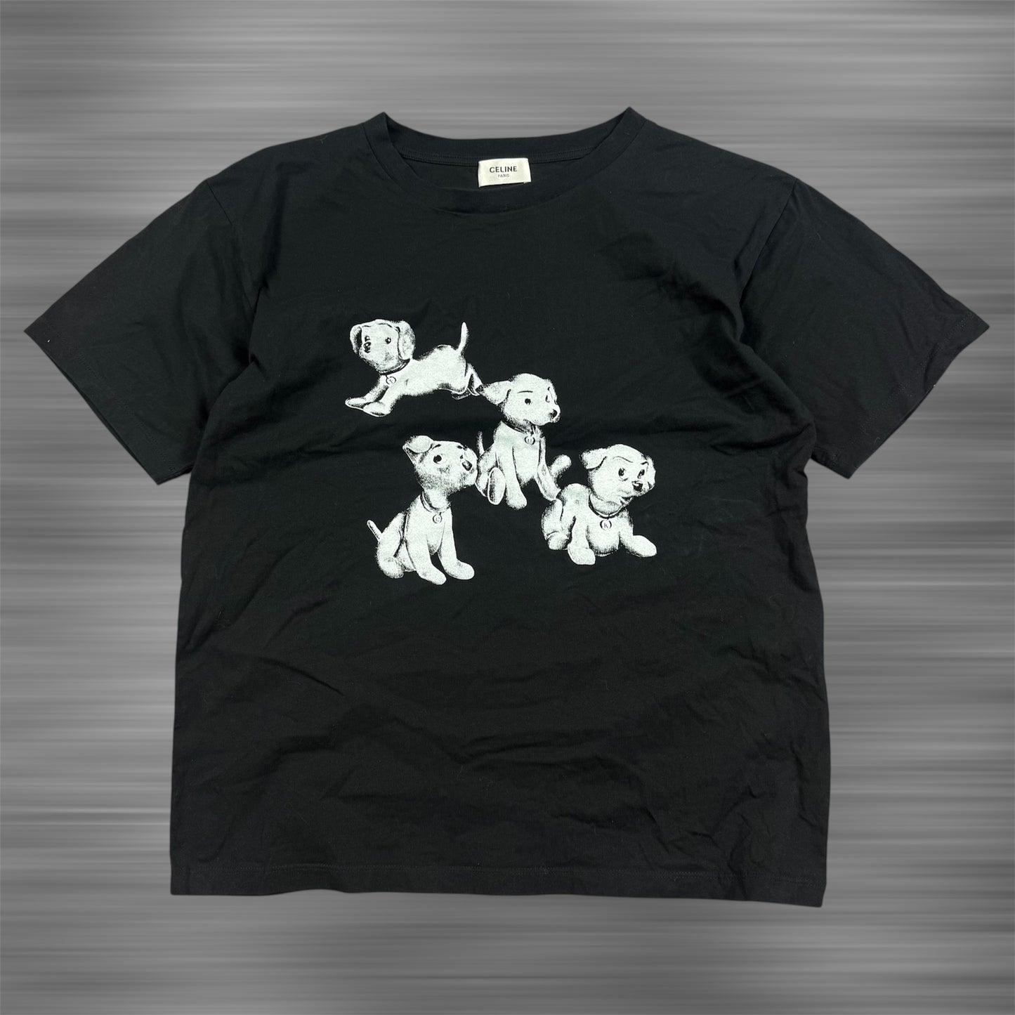 Celine SS22 Dalmatian Puppy Dog Runway ‘Black’ T-Shirt