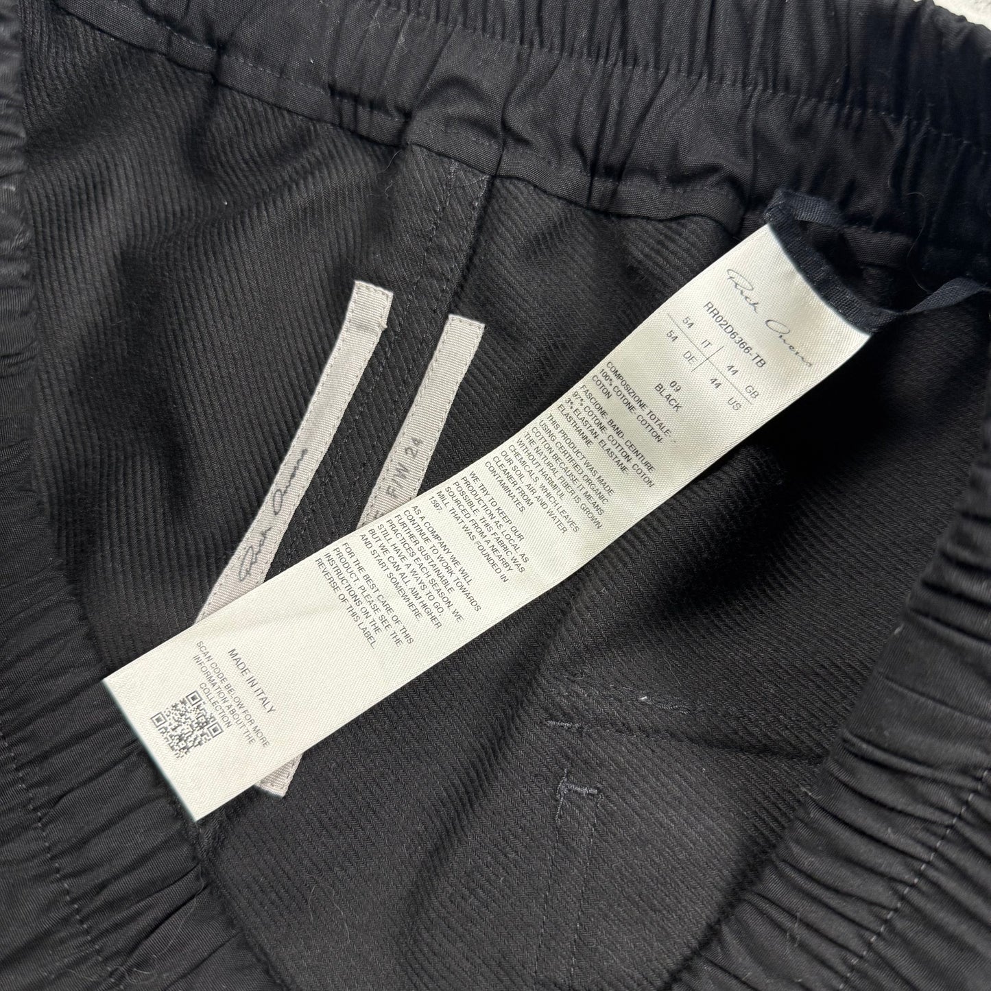 Rick Owens FW24 Porterville Wide Bela ‘Black’ Pants