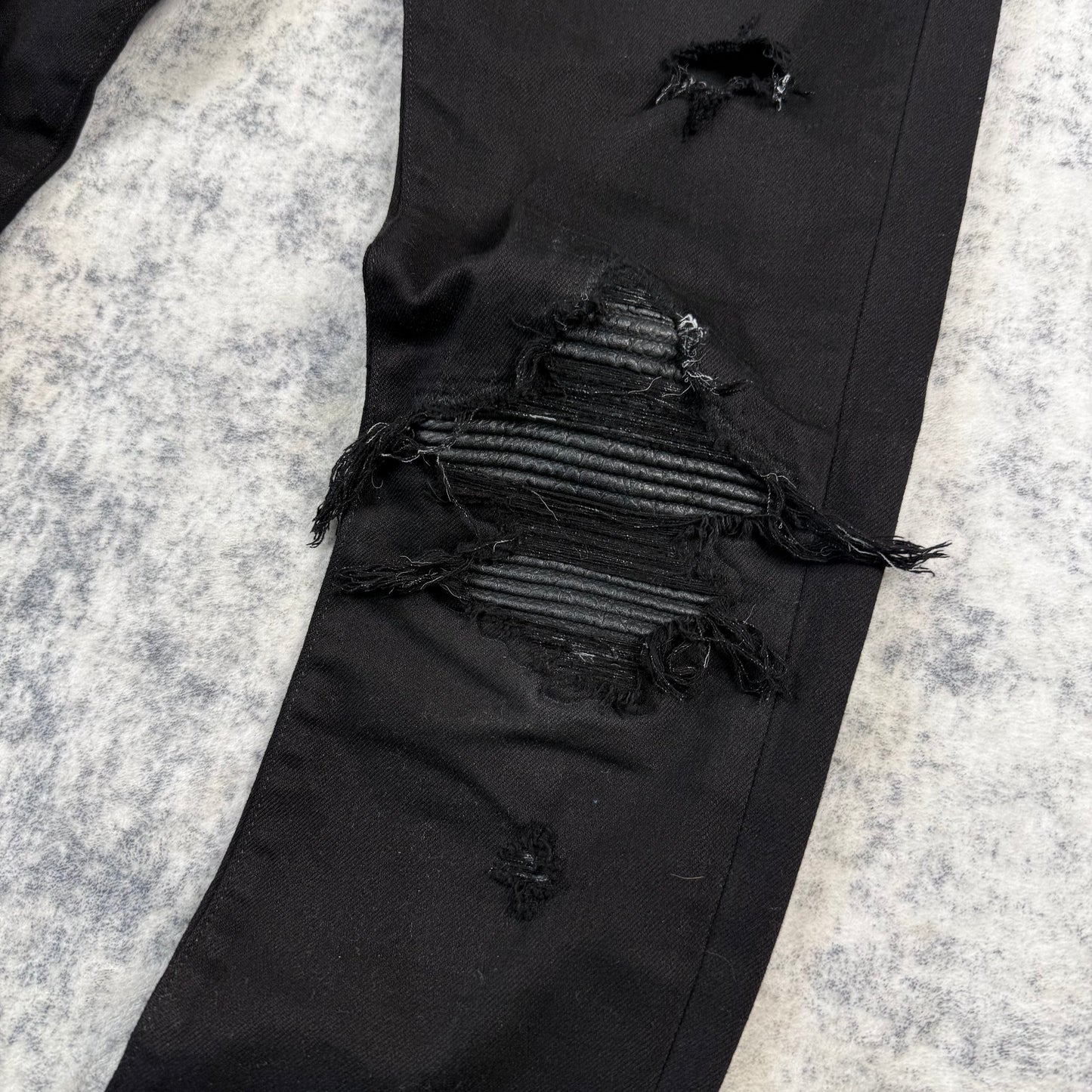 Amiri MX1 Distressed Tapered Leg ‘Black’ Jeans