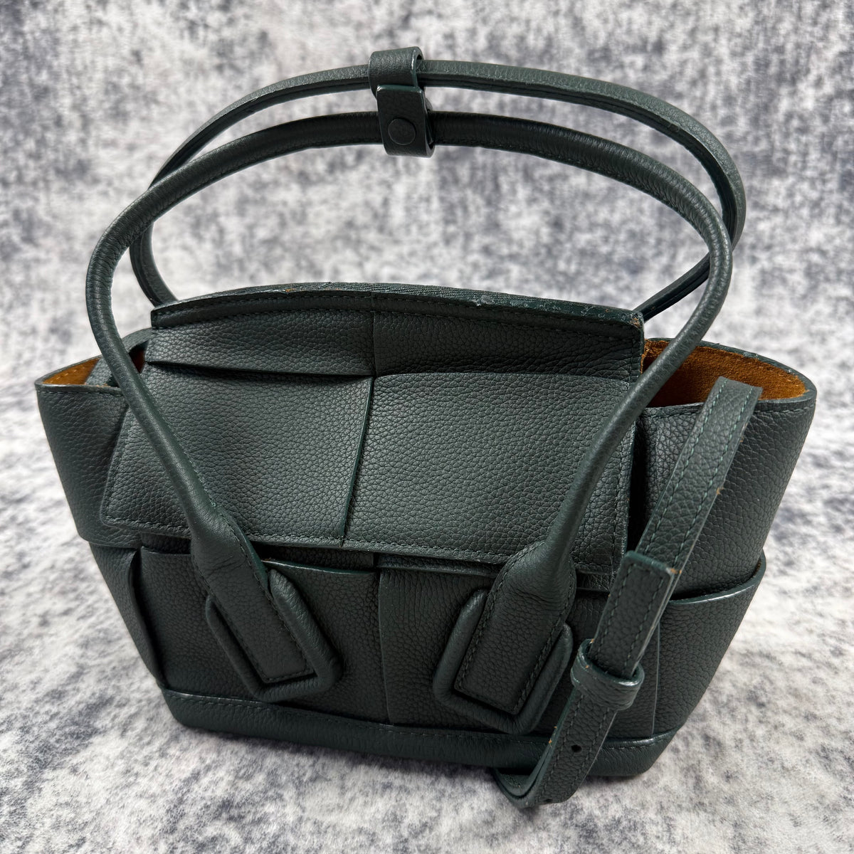 Bottega Veneta Mini Arco Intrecciato Leather Tote Bag