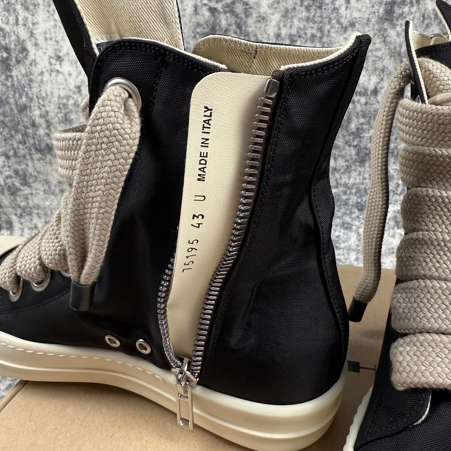 Rick Owens DRKSHDW Canvas High JumboLace ‘Black’ Shoes