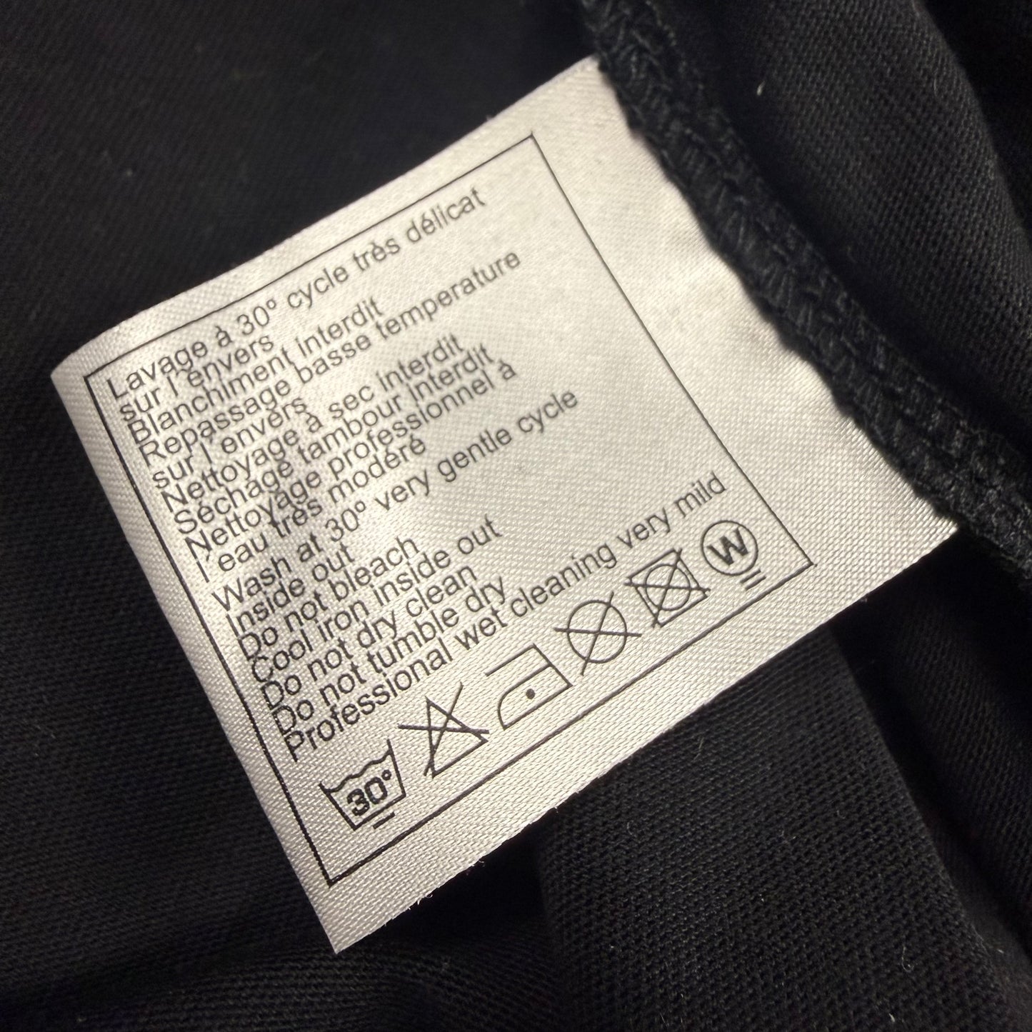 Chanel Uniform Black Flocked CC Logo T-Shirt