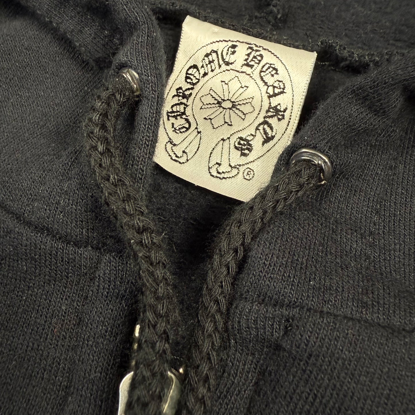 Chrome Hearts Vintage Gold Horseshoe Cross ‘Black’ Zip Up Hoodie