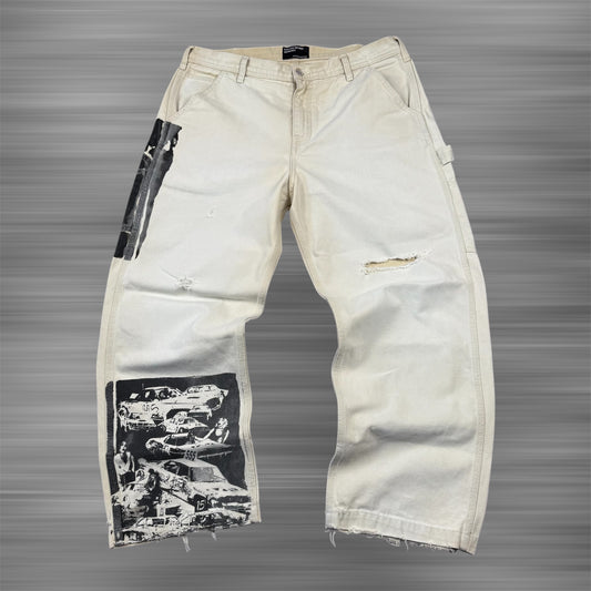 Enfants Riches Déprimés Beige Paint Cargo Pants