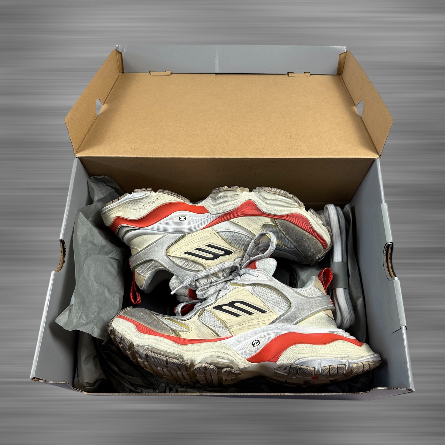 Balenciaga Cargo Distressed ‘Red/White’ Shoes