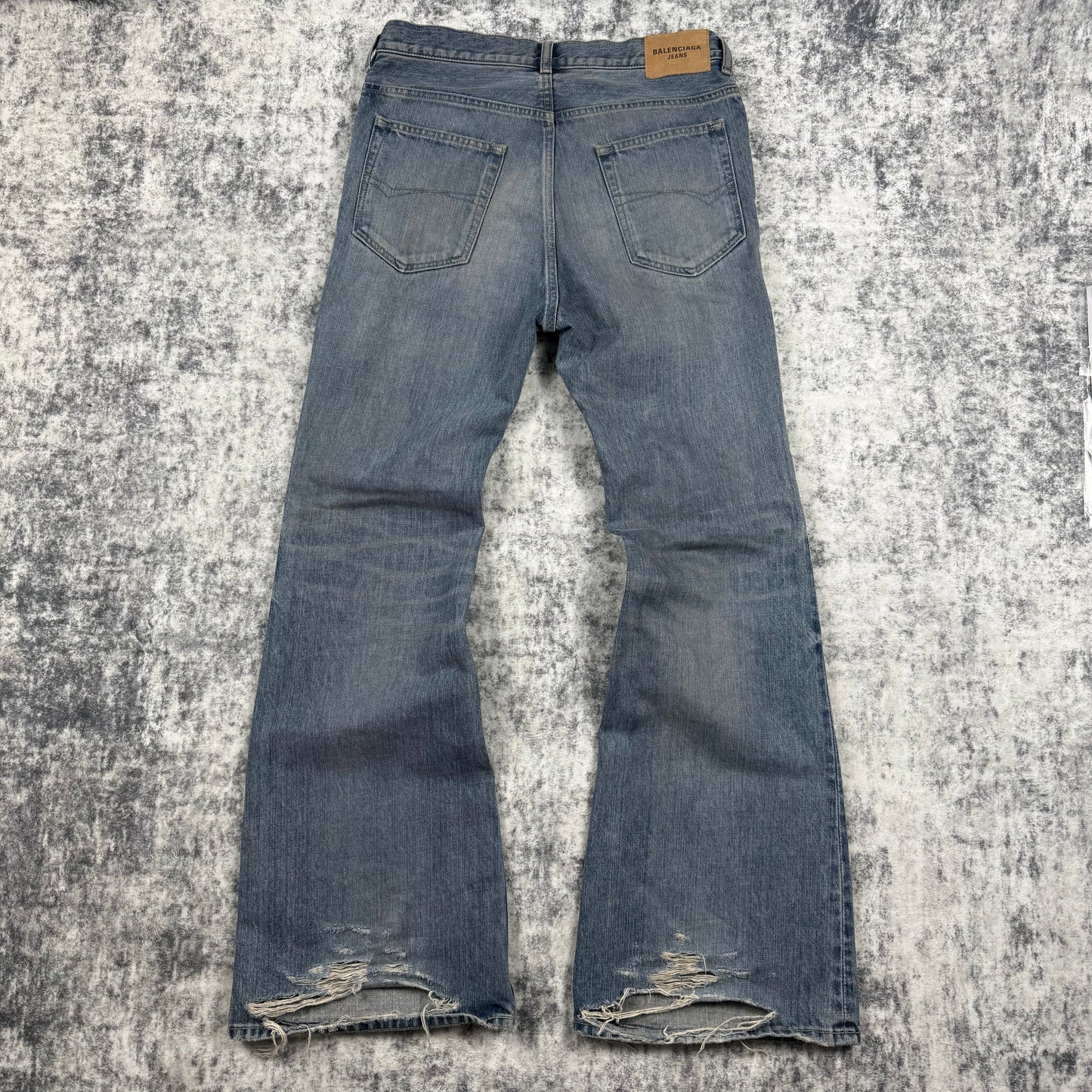 Balenciaga Low-Rise Flared Denim ‘Blue’ Jeans
