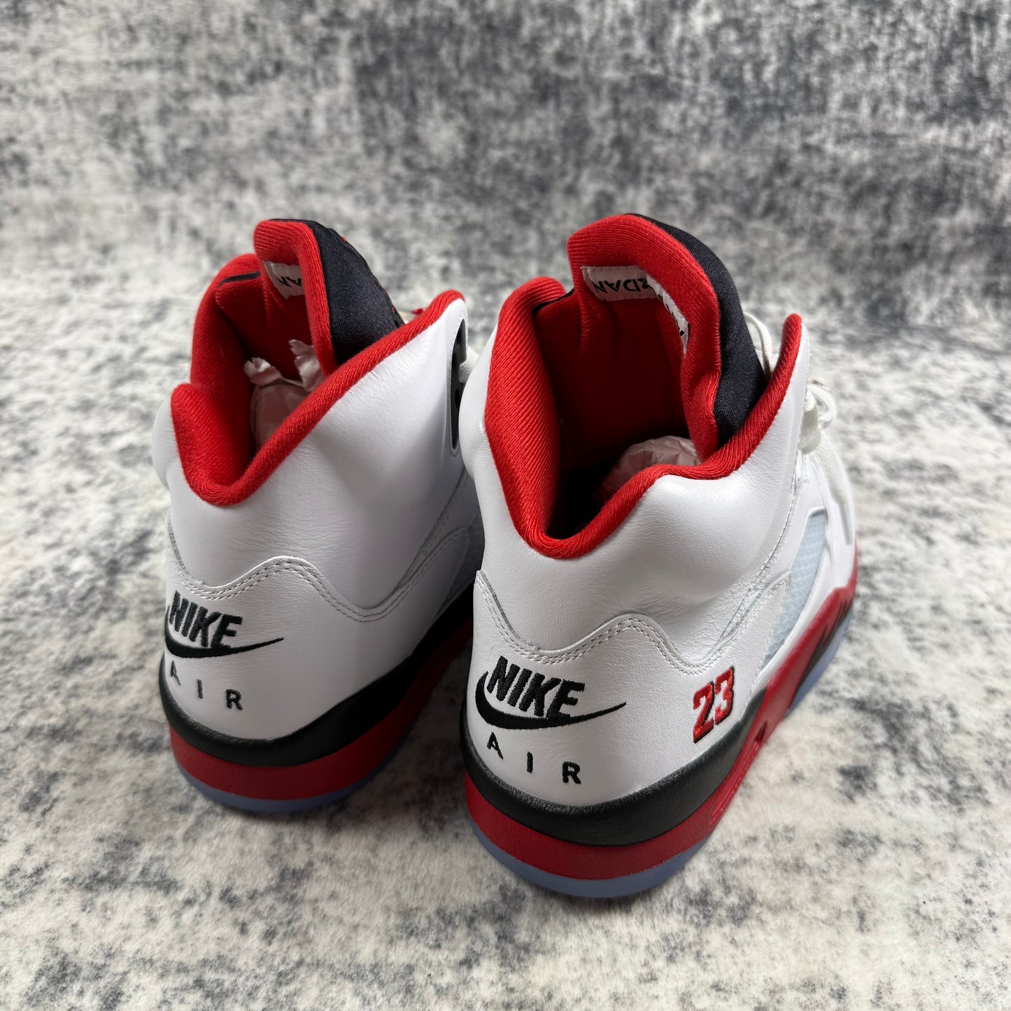 Jordan 5 Retro Fire Red Black Tongue Shoes
