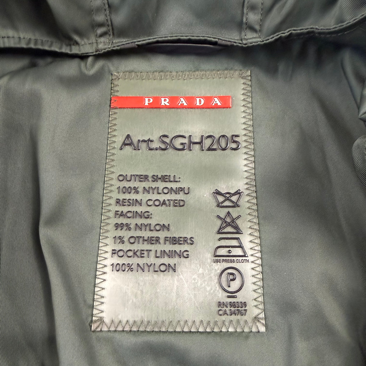 Prada Sport VintageOlive Green Convertible Jacket