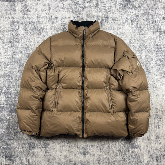 Moncler Vintage Brown Down Puffer Jacket With Sleeve Pocket