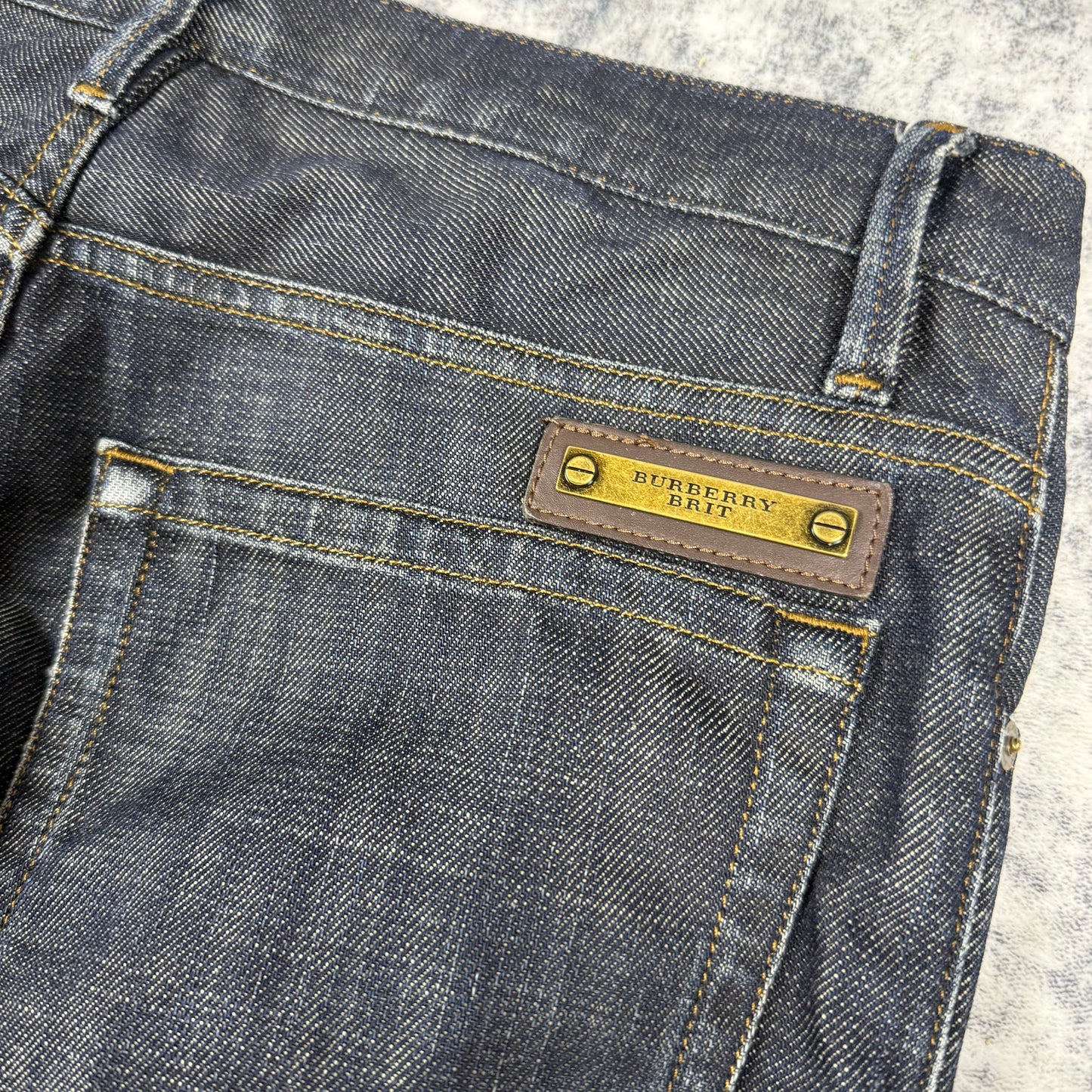Burberry Dark Wash Straight Fit Denim Jeans