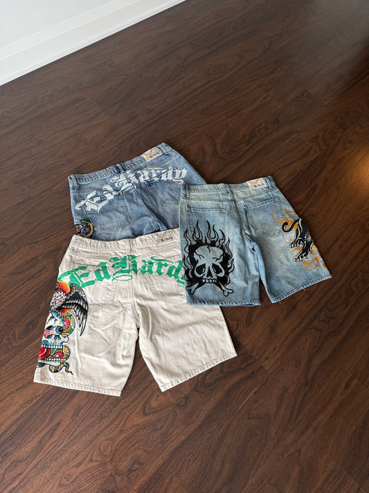 Ed Hardy 3 Pairs Of Shorts