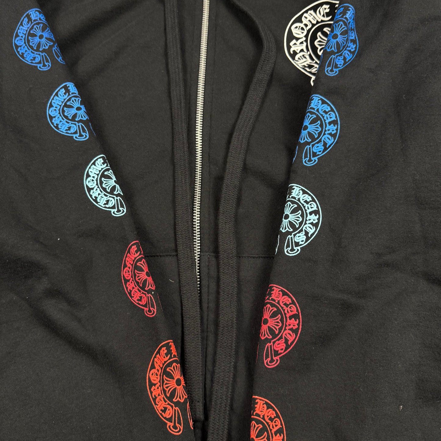 Chrome Hearts Multi color Horseshoe Logo Zip Up Hoodie
