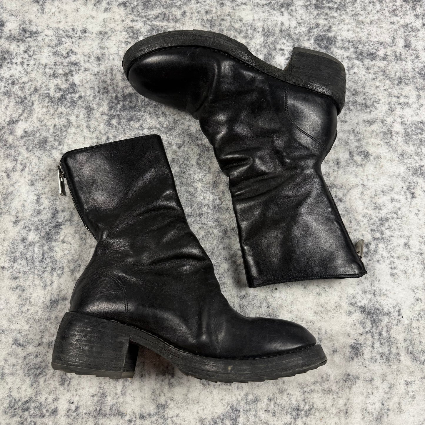 Guidi 788Z Horse Leather ʼBlack’ Back Zip Boots