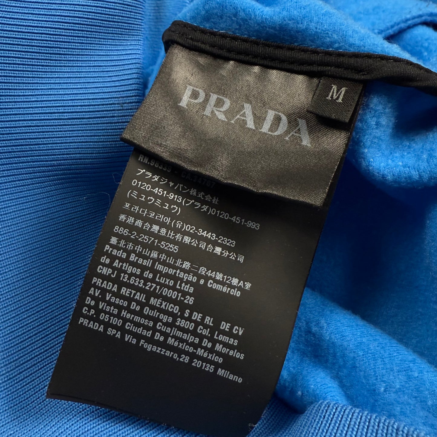 Prada Milano Triangle Logo Zip Track ‘Blue/Black’ Jacket