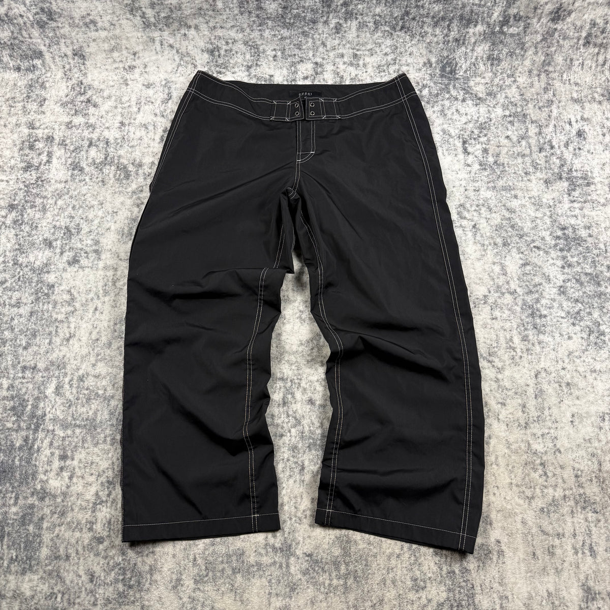 Vintage Gucci Black Contrast Stitch Technical Pants