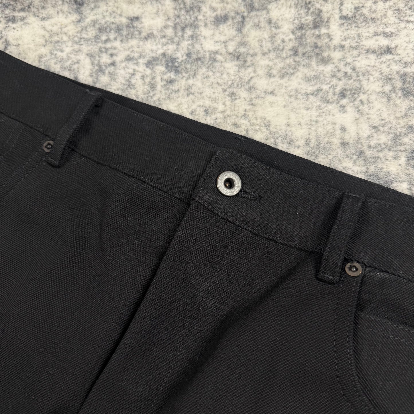 Rick Owens Bonotto 5 Pocket Jeans Black Cotton Twill