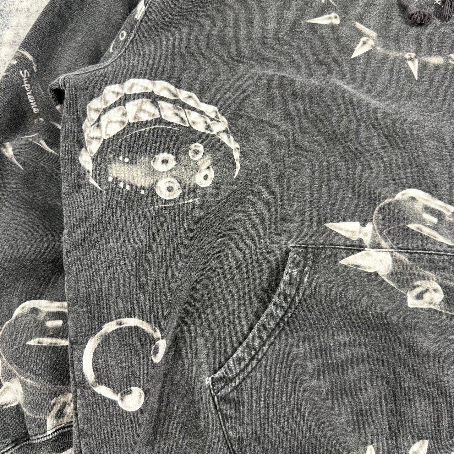Supreme FW20 Studded Collars ‘Gray’ Hoodie