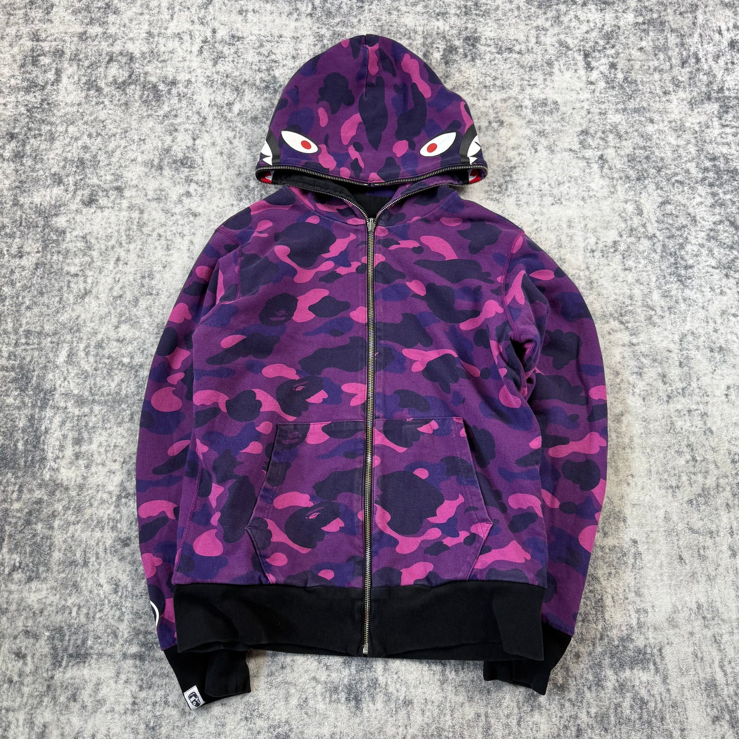 BAPE PONR Reversible Shark ‘Camo/Purple’ Full Zip Hoodie