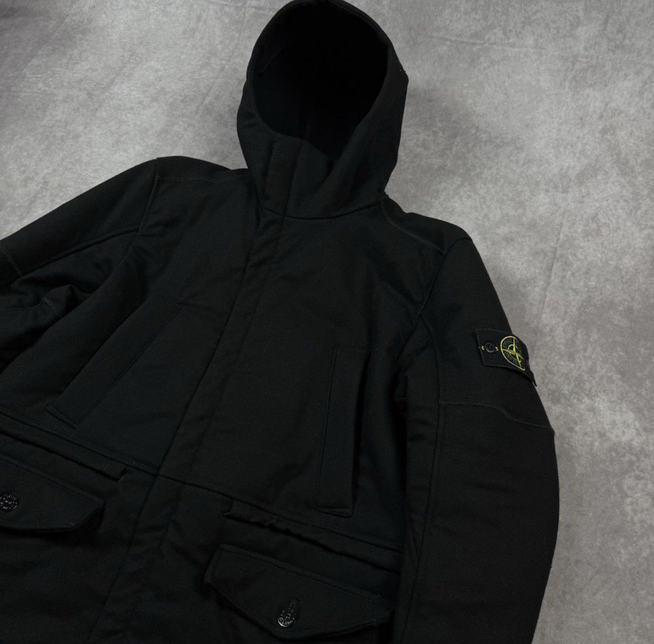 Stone Island 2018 Black Panno 4L Stretch Parka Jacket