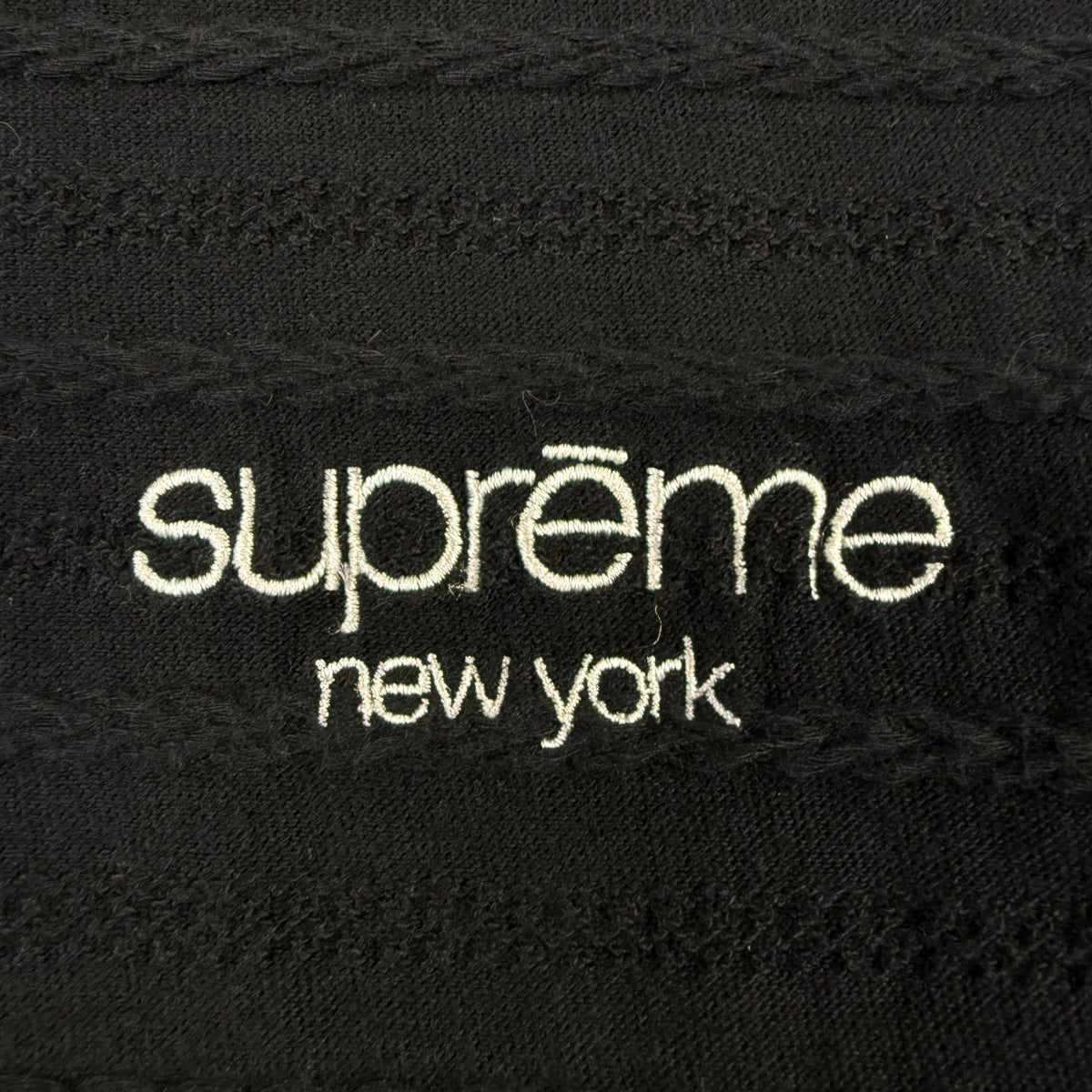 Supreme SS18 Rope Stripe ‘Black’ Long Sleeve