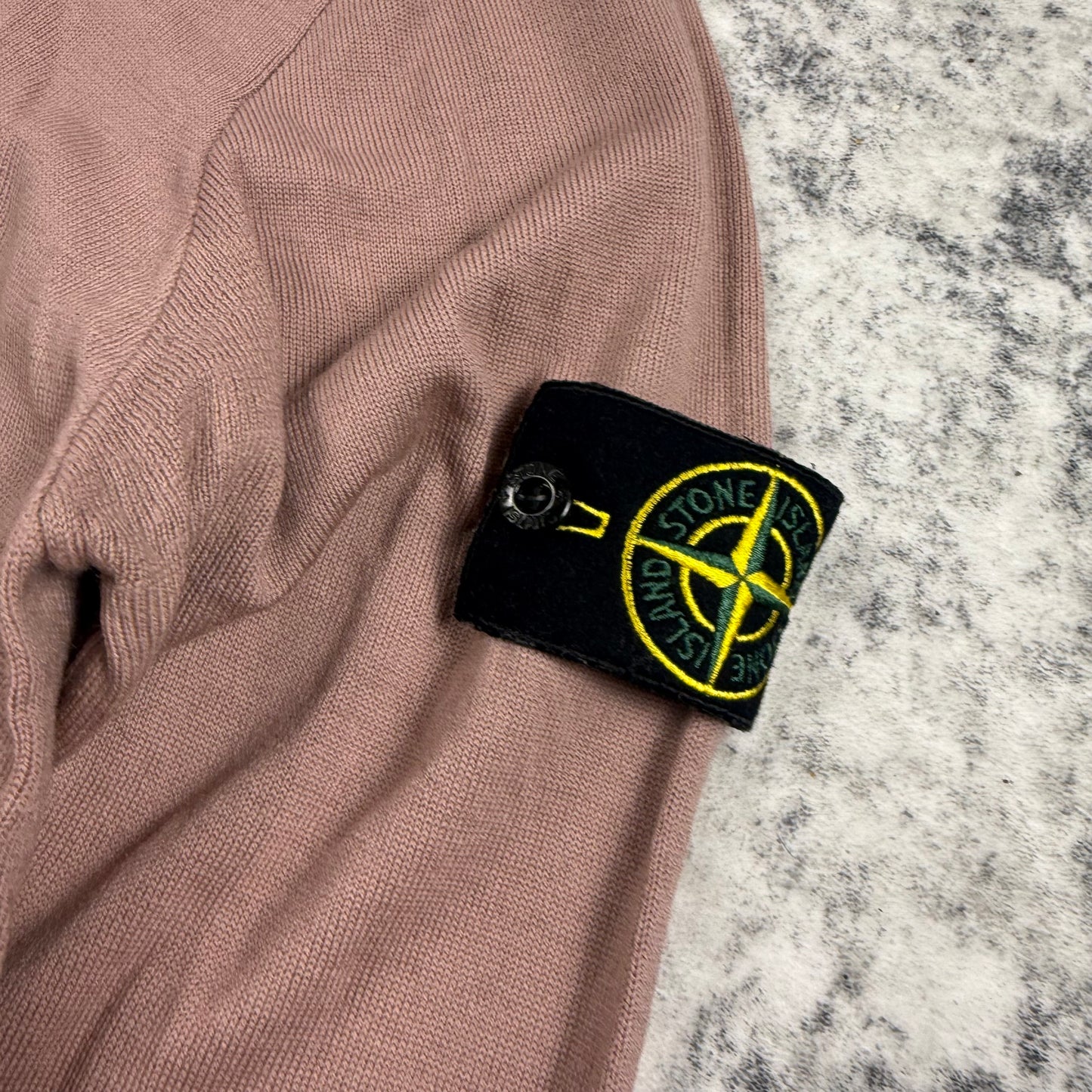 Stone Island Dust Pink Crewneck Knit Sweater