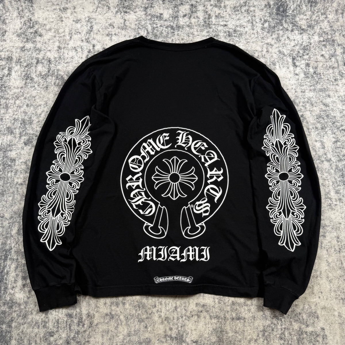 Chrome Hearts Miami Exclusive Horseshoe Floral ‘Black’ Long Sleeve