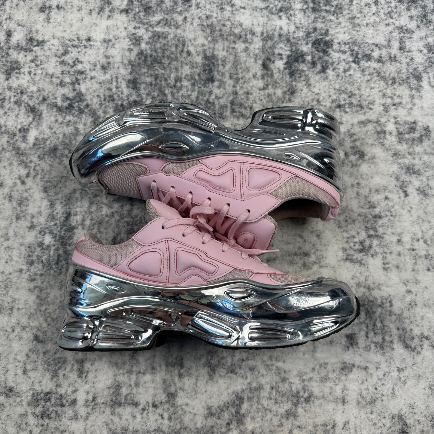 Raf Simons Ozweego Mirrored Silver ‘Pink’ Shoes