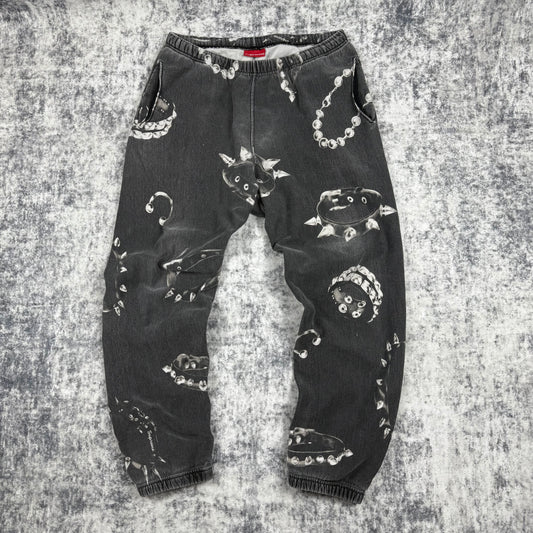 Supreme FW20 Studded Collars ‘Gray’ Sweatpants