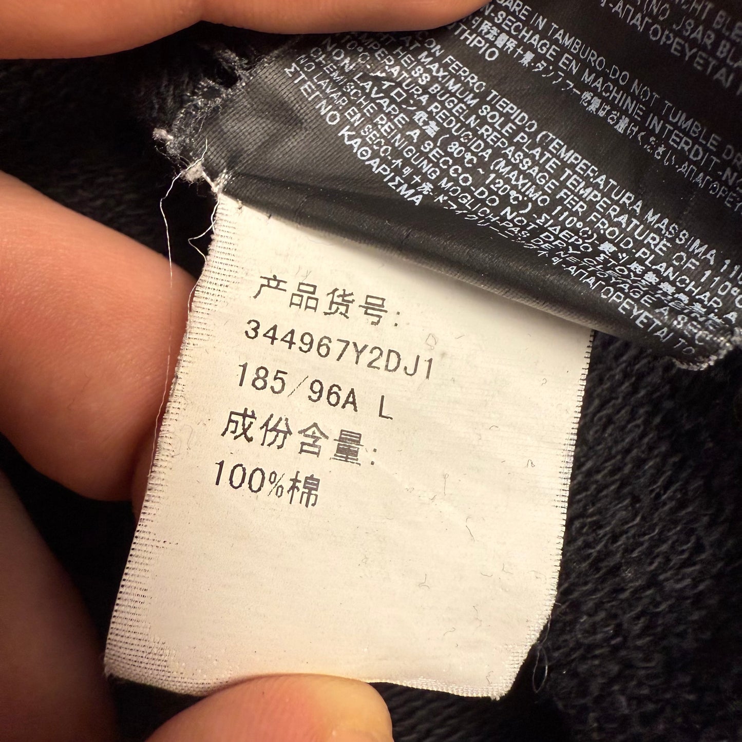 Saint Laurent collar zip black sweatshirt by Hedi Slimane