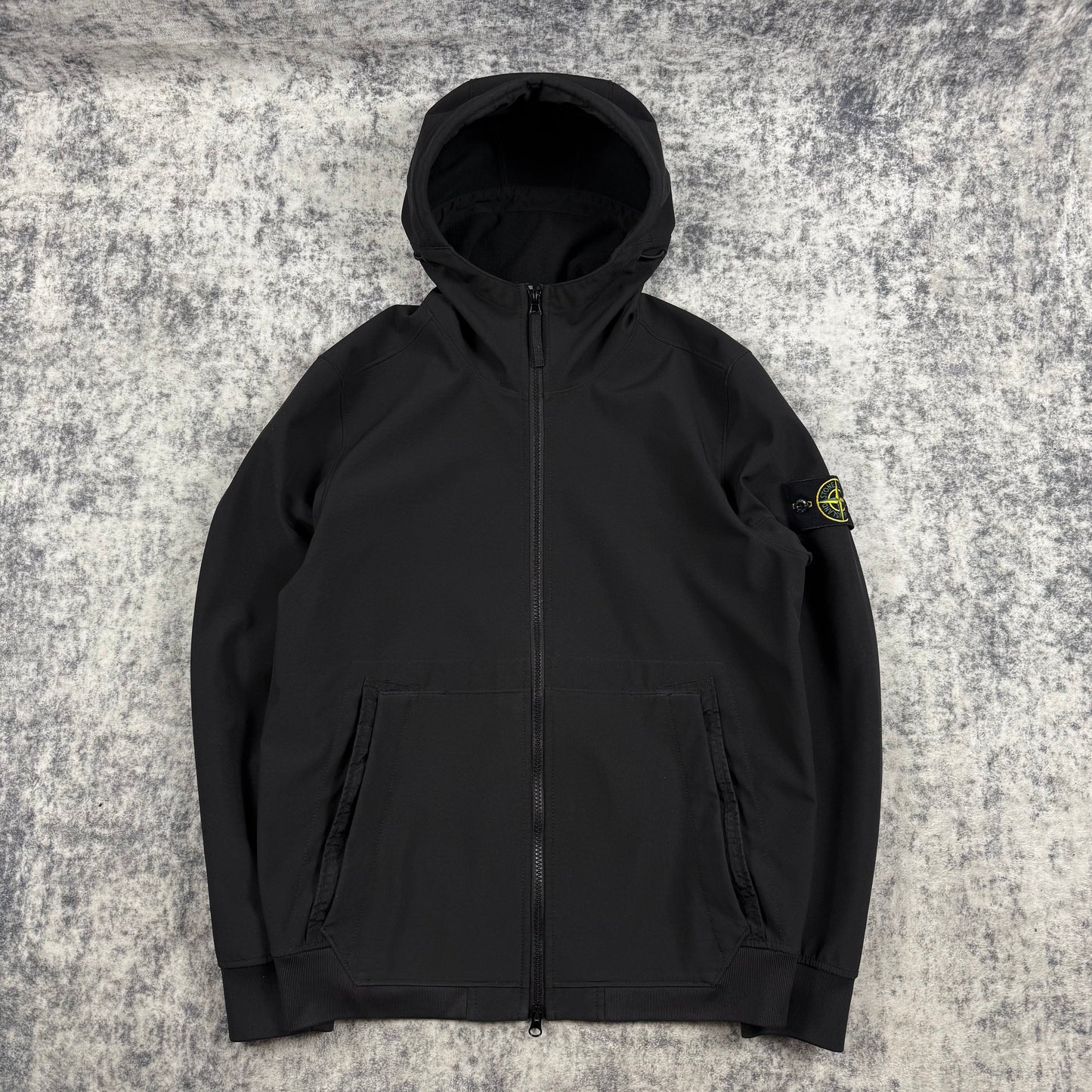 Stone Island Soft Shell-R Hooded ʼBlack’ Jacket