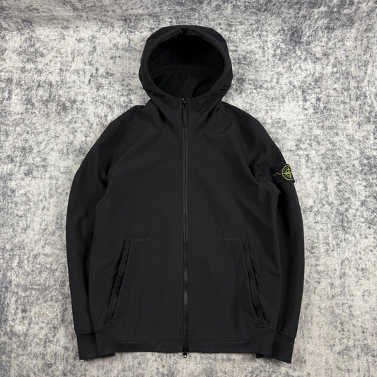 Stone Island Soft Shell-R Hooded ʼBlack’ Jacket