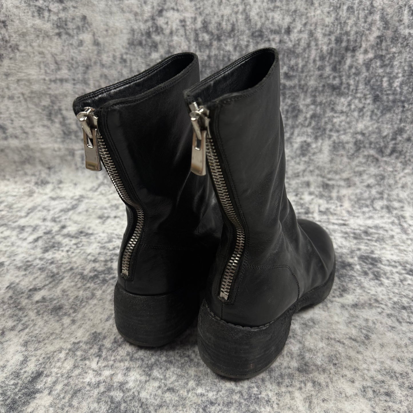 Guidi 788Z Horse Leather ʼBlack’ Back Zip Boots