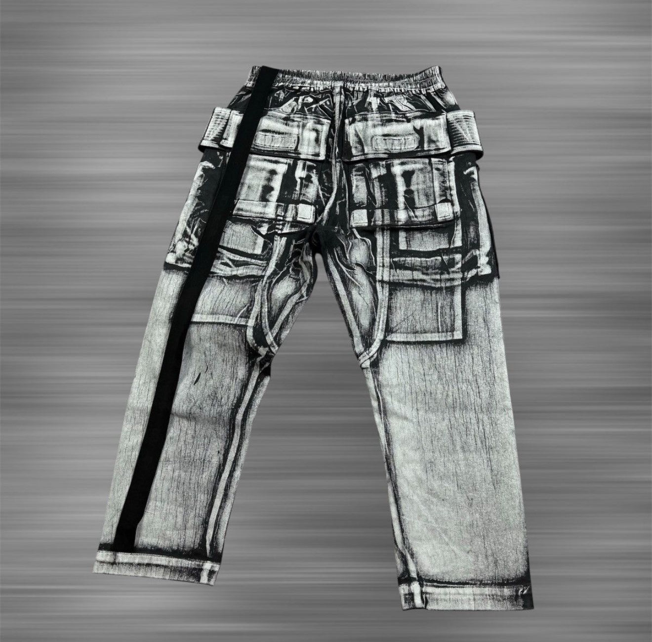 Rick Owens Drkshdw White waxed Sweatpants