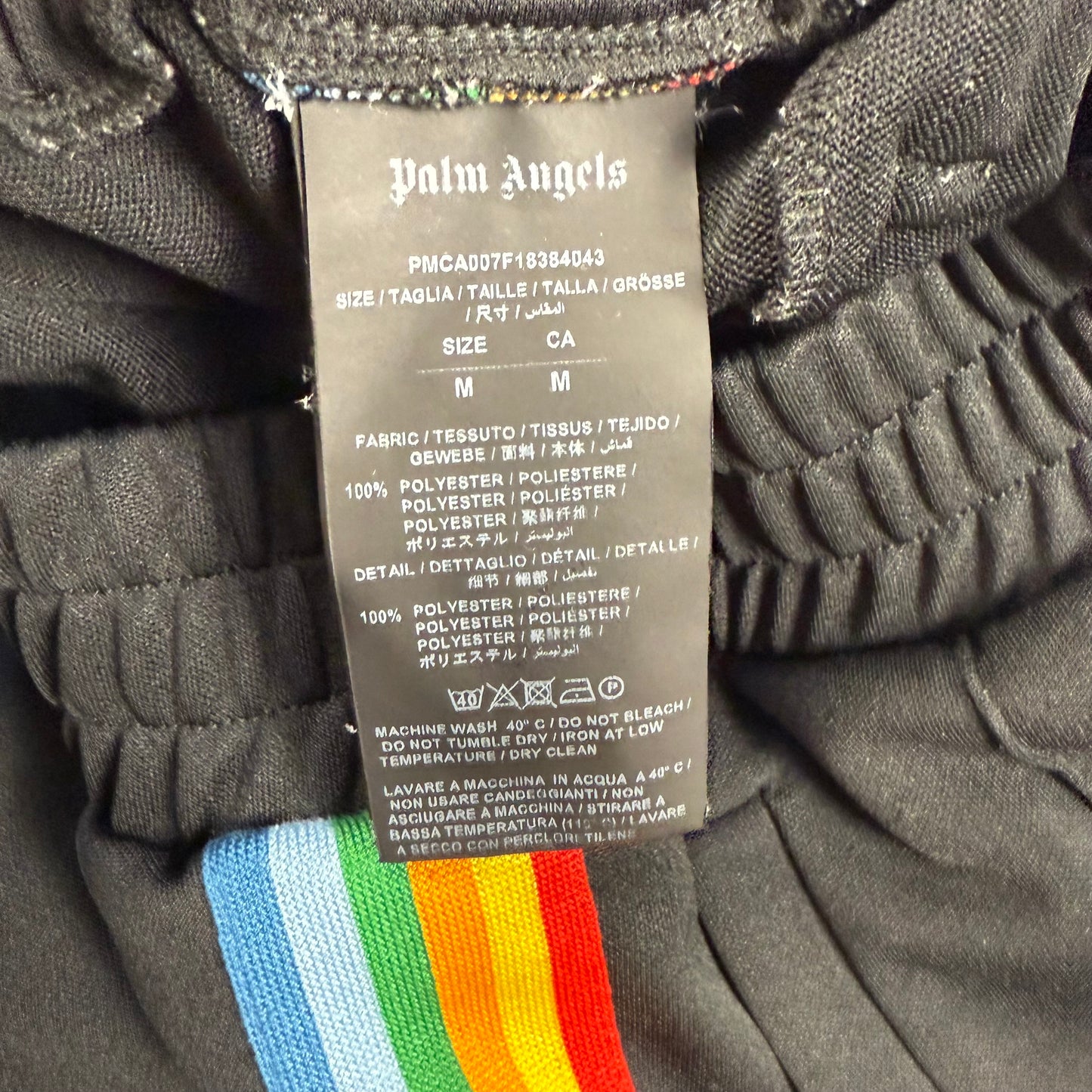 Palm Angels Rainbow Stripe ‘Black’ Track Pants