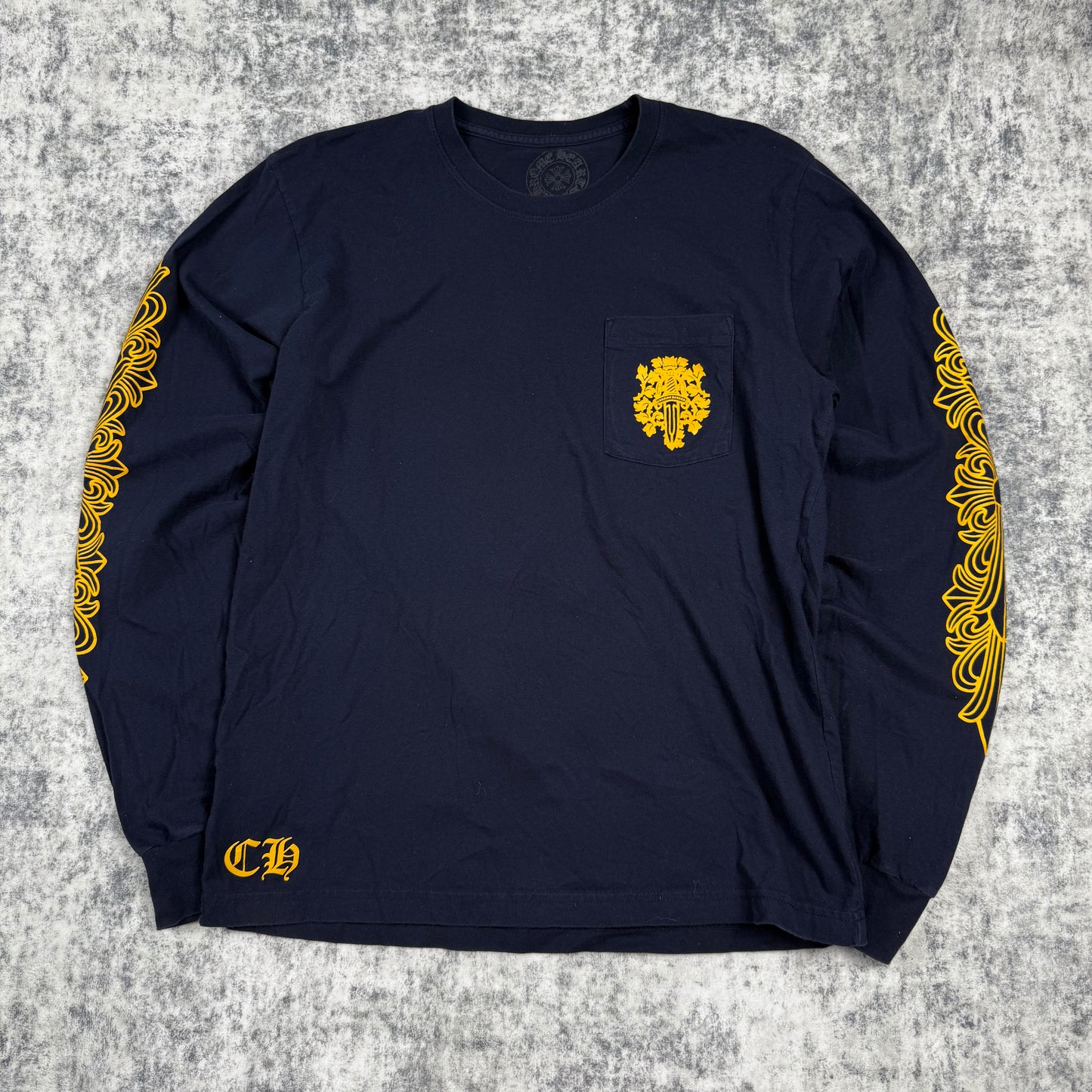 Chrome Hearts Floral Cross Vine Dagger ‘Navy’ Long Sleeve