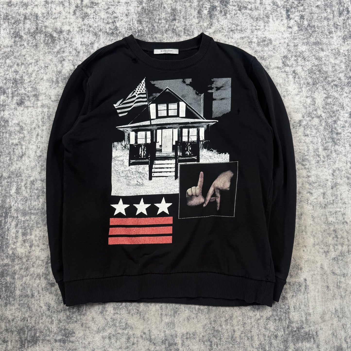 Givenchy L.A. House ‘Black’ Distressed Sweatshirt