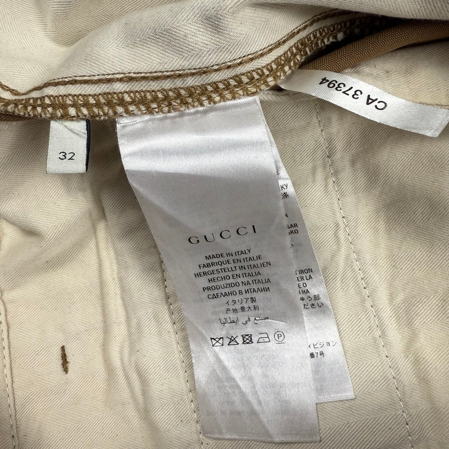Gucci SS18 Appliqué Embroidered Koi Fish Chino Trousers