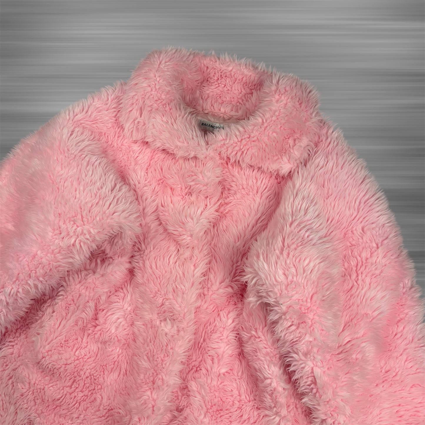 Balenciaga F/W20 Faux Fur Oversized ʼPink’ Coat