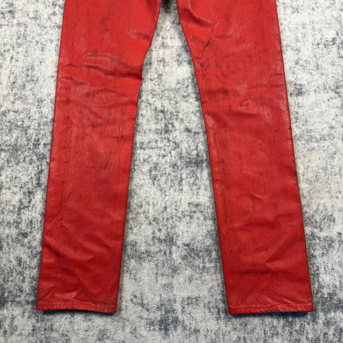 Maison Margiela x H&M FW/12 Red Painted Denim Jeans