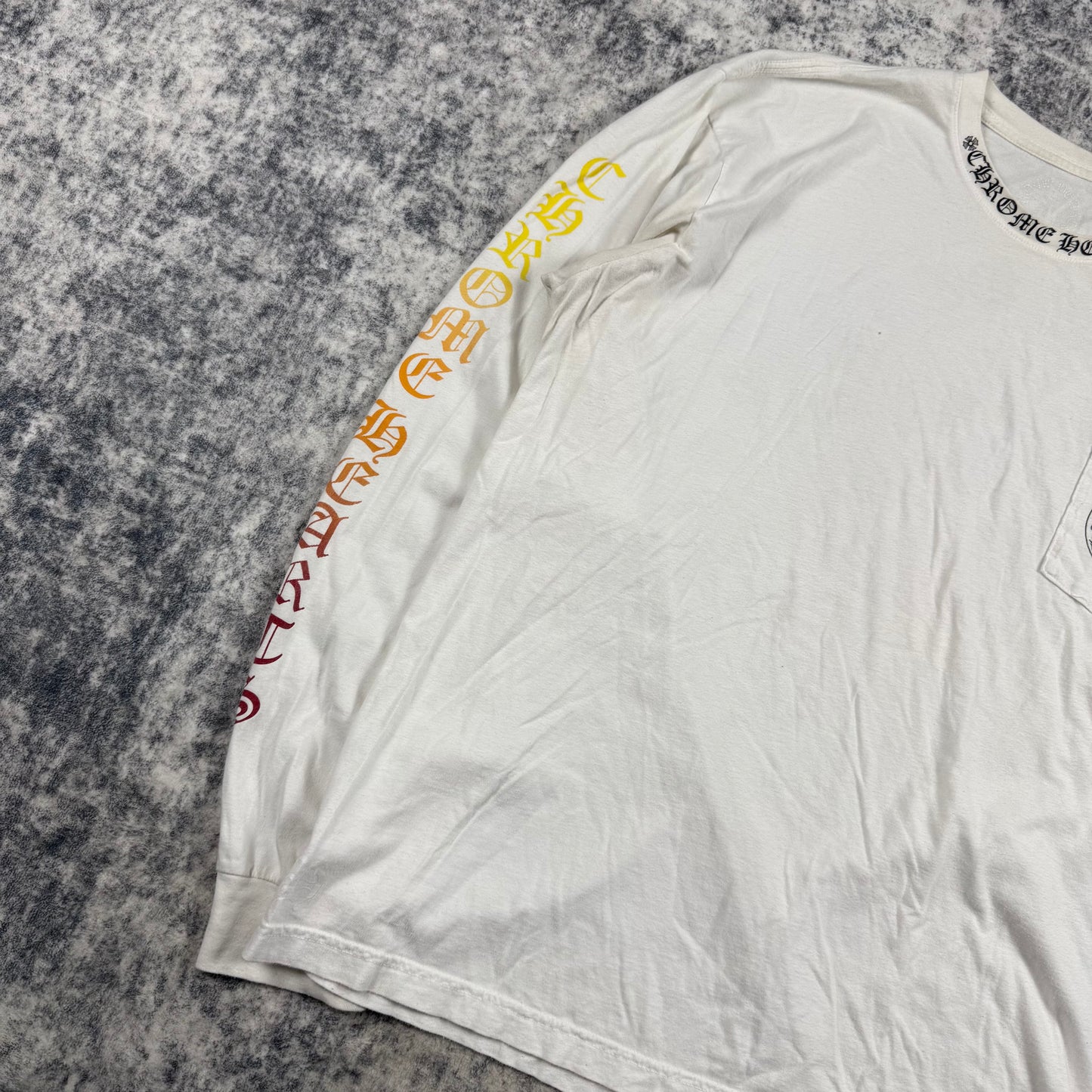 Chrome Hearts Horseshoe Rainbow Logo ‘White’ Long Sleeve