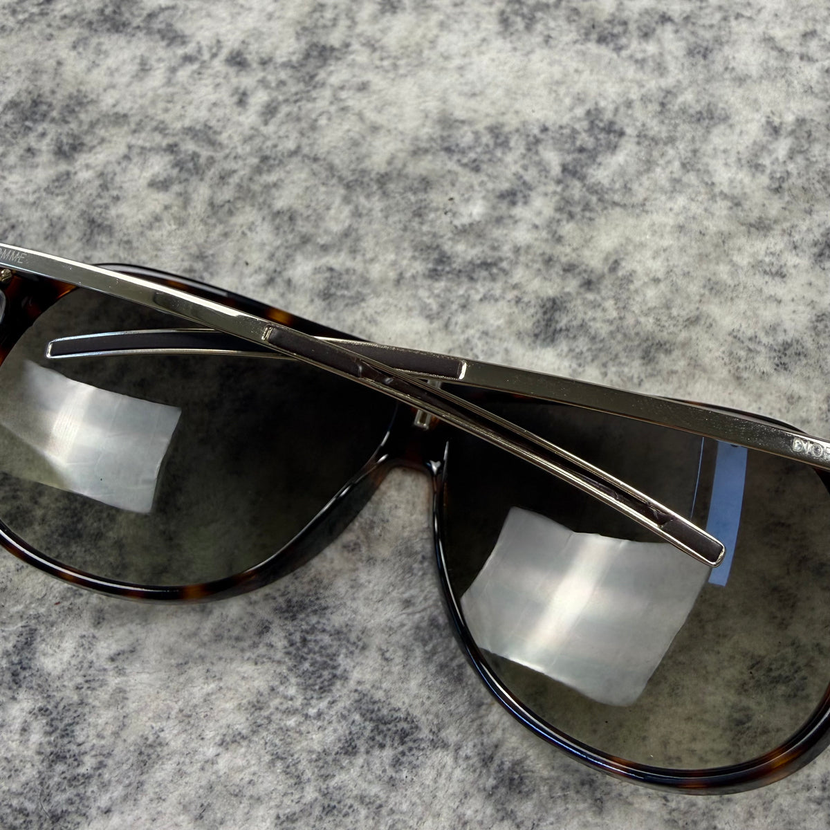 Dior Homme 2000s Tortoiseshell Aviator Sunglasses